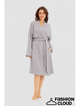 Louis Feraud Heather Grey Knitted Robe
